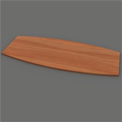 OM Boat Shape Boardroom Table Top Only 2400W x 1200mmD Cherry