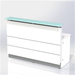 Polaris Reception Counter 1500W x 805D X 1120mmH Gloss White