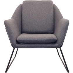 Rapidline Cardinal Lounge Chair 1 Seater 755W x 800D x 870mmH Charcoal Ash Fabric