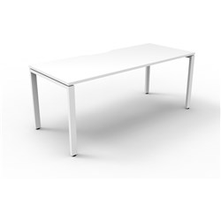 Rapidline Deluxe Infinity Desk Profile Leg Single Sided 1500W x 750D x 730mmH White/White