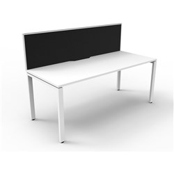 Rapidline Deluxe Infinity Desk Profile Leg One Sided + Screen 1800mmW White/White