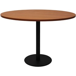 Rapidline Estillo Disc Base Round Table 1200D x 755mmH Cherry Top Black Base