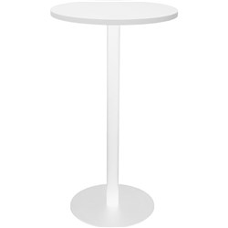 Rapidline Estillo Disc Base Dry Bar Table 600D x 1085mmH White Top White Base