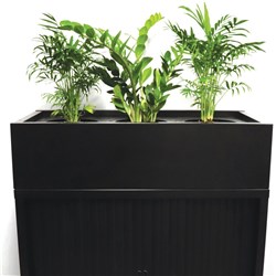 Rapidline Go Tambour Planter Box 900W x 473D x 230mmH Includes Drip Tray Black