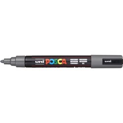 Uni Posca PC-5M Paint Marker Medium 2.5mm Bullet Tip Deep Grey