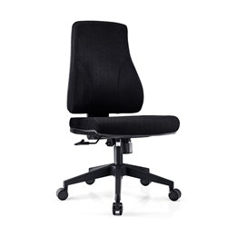 Sylex Madison Mid Back Chair Black Fabric Seat And Back