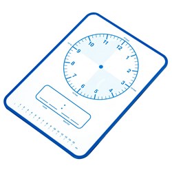 Visionchart Double Sided Magnetic Whiteboard A4 Clock/Time And Plain