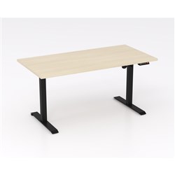 OLG QuickStand Height Adjustable Workstation 1500W x 720-1200mmH Black/Nordic Maple