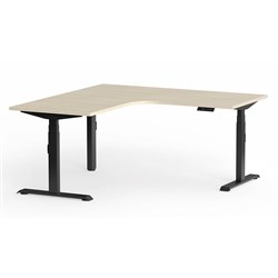 OLG Klass Electric 90Deg Workstation RHR 1800/1800W x 750D x 620-1270mmH Maple/Black