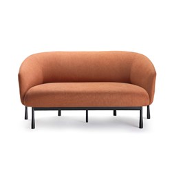 Rapidline Cosmos Lounge Chair 2 Seater 1420W x 760D x 750mmH Rust Fabric