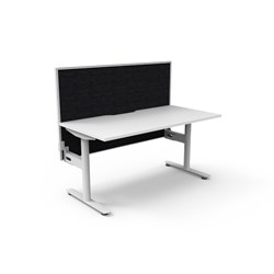 Rapidline Halo Static Single Sided Workstation + Screen 1500Wx750Dx1330mmH White/White