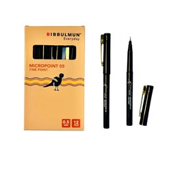 Bibbulmun Everyday Micropoint Fineliner Markers 0.5mm Box Of 12 Black
