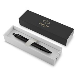 Parker IM Ballpoint Pen Matte Black Black Trim In Giftbox Blue Refill
