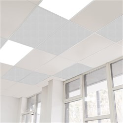 Visionchart SANA Acoustic Drop In Ceiling Tile 1195 x 12 x 595mm Frost Pack Of 8