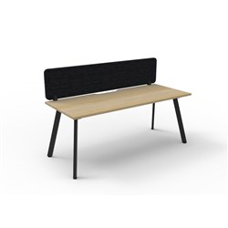 Rapidline Eternity Workstation Single Sided+Black Eco Screen 1200Wx750Dx730mmH Oak/Black