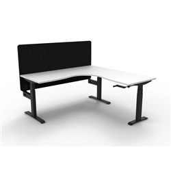 Rapidline Boost Manual Adjust Corner Workstation Black Eco Screen 1500/1500W White/Black