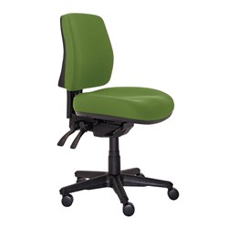 Buro Roma Mid Back Task Chair No Arms With Seat Slide Fabric Seat And Back Green