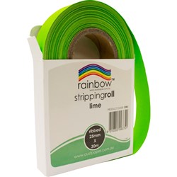 Rainbow Stripping Roll Ribbed 25mm x 30m Lime