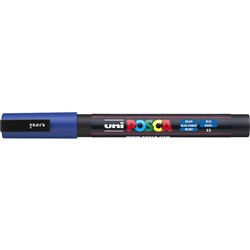 Uni Posca PC-3M Paint Marker Fine 1.3mm Bullet Tip Blue