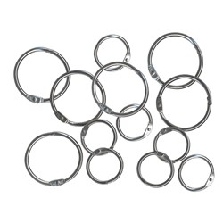 Esselte Hinged Rings No.6 25mm Silver