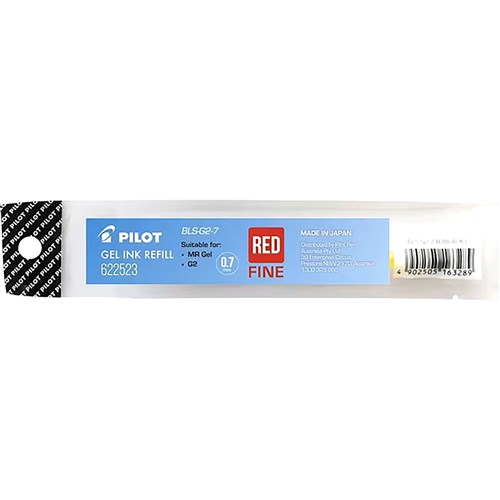 Pens Pilot G2 Gel Ink Refill Fine 0.7mm Red Office Choice Brighton
